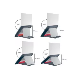 LEITZ Nastavitelný stojan pod notebook ERGO Cosy, sametově šedá LEITZ Nastavitelný stojan pod notebook ERGO Cosy, sametově šedá