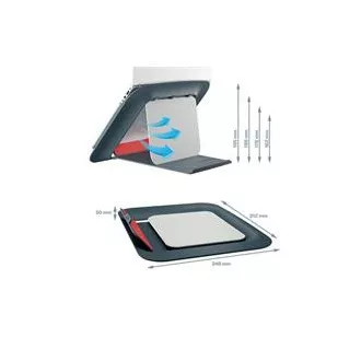 LEITZ Nastavitelný stojan pod notebook ERGO Cosy, sametově šedá LEITZ Nastavitelný stojan pod notebook ERGO Cosy, sametově šedá