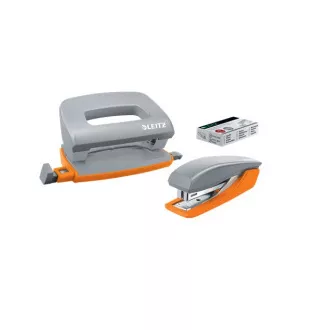 LEITZ Set mini sešívačky a děrovačky UrbanChic, tmavě šedá LEITZ Set mini sešívačky a děrovačky UrbanChic, tmavě šedá