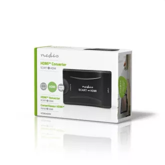 Nedis VCON3463BK - HDMI Převodník | SCART Zásuvka | Výstup HDMI | 1cestný | 1080p | 1.2 Gbps | ABS | Černá
