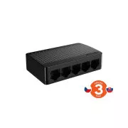 Tenda SG105M - 5-portový Gigabit Ethernet Switch, 10/100/1000Mbps, Plast, Desktop