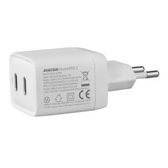AVACOM HomePRO 2 síťová nabíječka s Power Delivery 40W se dvěma USB-C výstupy