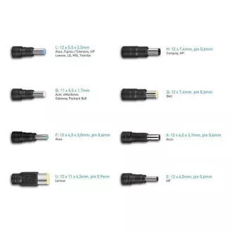 AVACOM QuickTIP 250W - univerzální adaptér pro notebooky + 8 konektorů