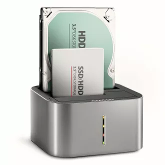 AXAGON ADSA-DC, USB-C 5Gbps - 2x SATA 6G 2.5"/3.5" SSD/HDD CLONE DUAL dokovací stanice AXAGON ADSA-DC, USB-C 5Gbps - 2x SATA 6G 2.5"/3.5" SSD/HDD CLONE DUAL dokovací stanice