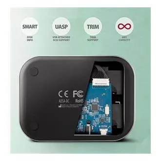 AXAGON ADSA-DC, USB-C 5Gbps - 2x SATA 6G 2.5"/3.5" SSD/HDD CLONE DUAL dokovací stanice AXAGON ADSA-DC, USB-C 5Gbps - 2x SATA 6G 2.5"/3.5" SSD/HDD CLONE DUAL dokovací stanice