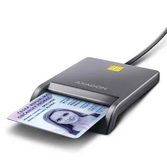 AXAGON CRE-SM3T, USB-A FlatReader čtečka kontaktních karet Smart card (eObčanka), kabel 1.3m AXAGON CRE-SM3T, USB-A FlatReader čtečka kontaktních karet Smart card (eObčanka), kabel 1.3m