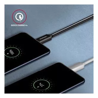 AXAGON BUCM32-CM05AB, SPEED+ kabel USB-C <-> USB-C, 0.5m, USB 20Gbps, PD 100W 5A, 4K HD, ALU, oplet, černý AXAGON BUCM32-CM05AB, SPEED+ kabel USB-C <-> USB-C, 0.5m, USB 20Gbps, PD 100W 5A, 4K HD, ALU, oplet, černý