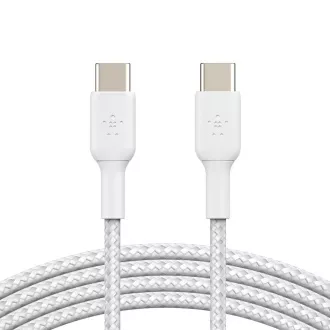 Belkin BOOST CHARGE USB-C/USB-C kabel, 2m, bílý - odolný