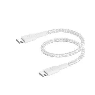 Belkin BOOST CHARGE USB-C/USB-C kabel, 15cm, bílý - odolný Belkin BOOST CHARGE USB-C/USB-C kabel, 15cm, bílý - odolný