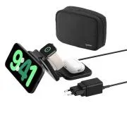Belkin BOOST CHARGE PRO Qi2 3v1 Bezdrátová skládací cestovní podložka pro iPhone/Apple Watch/AirPods, černá