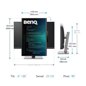 BenQ LCD LED RD240Q 24,1" IPS/2560x1600/5ms/DP/HDMI/2xUSB-C/3xUSB 3.0/pivot/95% DCI-P3/Daisy Chain/pro programatory/černá