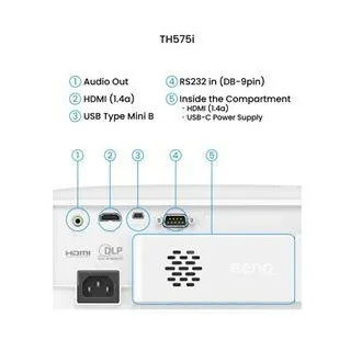 BenQ DLP Projektor TH575i 1920x1080 FHD/3800 ANSI lm/1.49÷1.64/15000:1/HDMI/repro - projektor pro domácí kino a PS5/Xbox