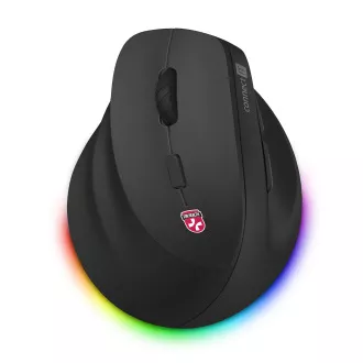 CONNECT IT FOR HEALTH Cloudy Left bezdrátová vertikální myš pro leváky, RGB podsvícení, 2xBT,USB ČERNÁ CONNECT IT FOR HEALTH Cloudy Left bezdrátová vertikální myš pro leváky, RGB podsvícení, 2xBT,USB ČERNÁ