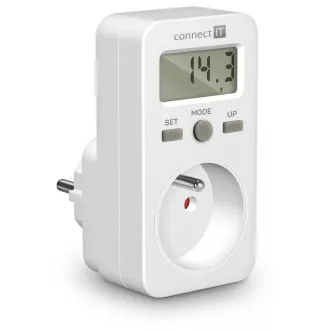CONNECT IT PowerMeter měřič spotřeby el. energie, display, dětská pojistka CONNECT IT PowerMeter měřič spotřeby el. energie, display, dětská pojistka