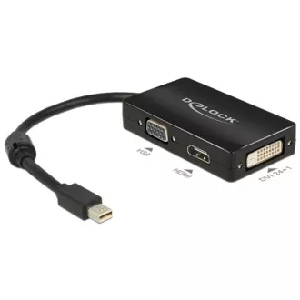 Delock Adaptér mini Displayport 1.1 samec > VGA / HDMI / DVI samice pasivní černý Delock Adaptér mini Displayport 1.1 samec > VGA / HDMI / DVI samice pasivní černý