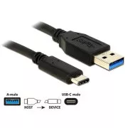 Delock Kabel SuperSpeed USB 10 Gbps (USB 3.1, Gen 2) Typ A samec > USB Type-C samec 1 m černý