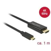Delock Kabel USB Type-C™ samec > HDMI samec (DP Alt Mód) 4K 60 Hz 1 m černý