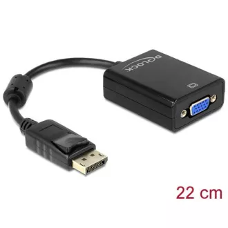 Delock Adaptér Displayport 1.2 samec > VGA samice černá Delock Adaptér Displayport 1.2 samec > VGA samice černá
