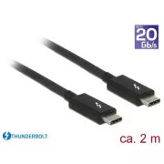 Delock Thunderbolt 3 (20 Gb/s) USB-C kabel samec > samec pasivní 2,0 m 3 A černý