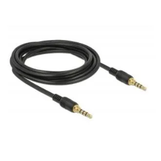 Delock Kabel Stereo Jack 3,5 mm 4 pin samec > samec 3 m černý Delock Kabel Stereo Jack 3,5 mm 4 pin samec > samec 3 m černý