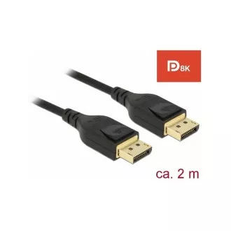 Delock DisplayPort kabel 8K 60 Hz 2 m DP 8K certifikováno
