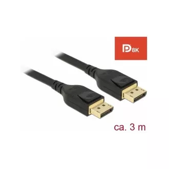 Delock DisplayPort kabel 8K 60 Hz 3 m DP 8K certifikováno