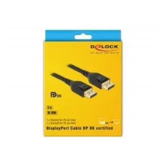 Delock DisplayPort kabel 8K 60 Hz 5 m DP 8K certifikováno