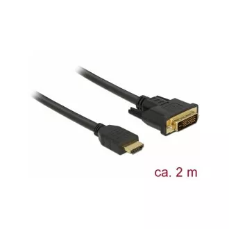 Delock Kabel HDMI na DVI 24+1 obousměrný 2 m