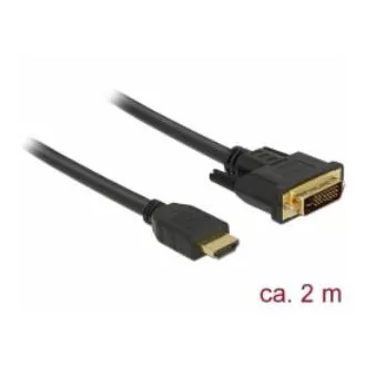 Delock Kabel HDMI na DVI 24+1 obousměrný 2 m