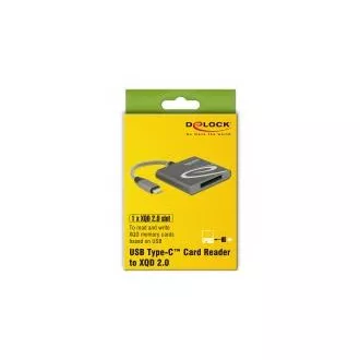 Delock USB Type-C čtečka karet pro paměťové karty XQD 2.0 Delock USB Type-C čtečka karet pro paměťové karty XQD 2.0