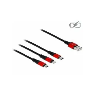 Delock Nabíjecí kabel USB 3 v 1 pro Lightning / Micro USB / USB Type-C, 1 m Delock Nabíjecí kabel USB 3 v 1 pro Lightning / Micro USB / USB Type-C, 1 m
