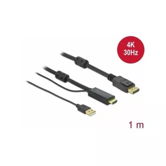Delock Kabel HDMI na DisplayPort 4K 30 Hz 1 m Delock Kabel HDMI na DisplayPort 4K 30 Hz 1 m