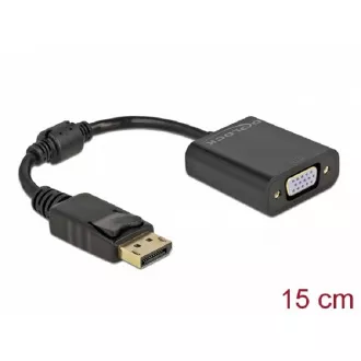 Delock Adaptér DisplayPort 1.2 samec na VGA samice pasivní černá Delock Adaptér DisplayPort 1.2 samec na VGA samice pasivní černá