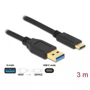 Delock SuperSpeed USB (USB 3.2 Gen 2) kabel Typu-A na USB Type-C, délky 3m