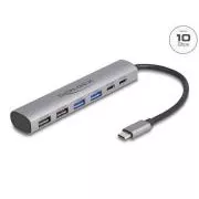 Delock 6 portový rozbočovač USB se 4 x zásuvkami USB Typu-A a se 2 x zásuvkami USB Type-C