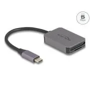 Delock Čtečka karet s rozhraním USB Type-C v hliníkovém krytu na paměťové karty SD nebo Micro SD