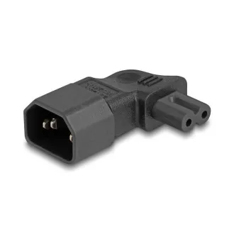 Delock Napájecí adaptér IEC 60320 – z C14 na C7, zástrčka / zásuvka, 2,5 A, 90°, pravoúhlý Delock Napájecí adaptér IEC 60320 – z C14 na C7, zástrčka / zásuvka, 2,5 A, 90°, pravoúhlý