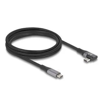 Delock Kabel USB 20 Gbps, pravoúhlý levý / pravý USB PD 3.1 Extended Power Range 240 W 2 m