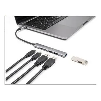 Delock 4-portový tenký Hub USB Type-C mající 1 x USB 10 Gbps Typ-A + 2 x USB 2.0 Typ-A + 1 x USB 2.0 USB Type-C a PD 9 Delock 4-portový tenký Hub USB Type-C mající 1 x USB 10 Gbps Typ-A + 2 x USB 2.0 Typ-A + 1 x USB 2.0 USB Type-C a PD 9