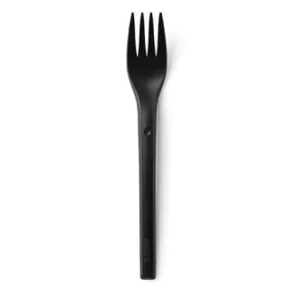 REFORK - Vidlička z přírodního materiálu, black, 25ks