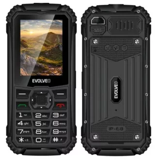 EVOLVEO StrongPhone Q1, vodotěsný odolný Dual SIM telefon, černý