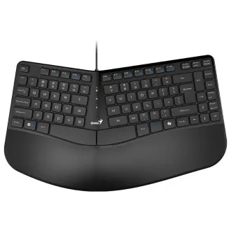 Genius Ergo KB-700 Klávesnice, drátová, ergonomická, Copilot klávesa, USB, 1,5m, CZ+SK layout, černá Genius Ergo KB-700 Klávesnice, drátová, ergonomická, Copilot klávesa, USB, 1,5m, CZ+SK layout, černá