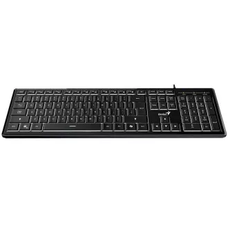 Genius SlimStar 820 Klávesnice, drátová, podsvícená, copilot klávesa, CZ+SK layout, USB, černá Genius SlimStar 820 Klávesnice, drátová, podsvícená, copilot klávesa, CZ+SK layout, USB, černá
