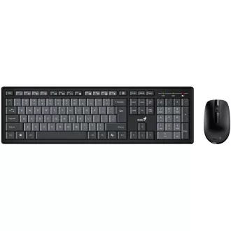 Genius Smart KM-8200 Dual Color, Set klávesnice a myši, bezdrátový, CZ/SK layout, 2,4GHz, mini USB přijímač,Copilot kl.,černo-šedá Genius Smart KM-8200 Dual Color, Set klávesnice a myši, bezdrátový, CZ/SK layout, 2,4GHz, mini USB přijímač,Copilot kl.,černo-šedá