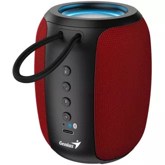 Genius SP-915BT Reproduktor, bezdrátový, Bluetooth, 5W, LED podsv.,USB-C,výdrž až 6 hod.,mikrofon, podpora Copilot,červeno-černá Genius SP-915BT Reproduktor, bezdrátový, Bluetooth, 5W, LED podsv.,USB-C,výdrž až 6 hod.,mikrofon, podpora Copilot,červeno-černá