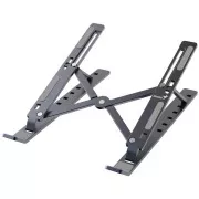 Genius G-Stand M250, Podstavec, pro notebook, tablet a telefon, nastavitelný, skládací, nosnost 15kg, hliníkový, šedý