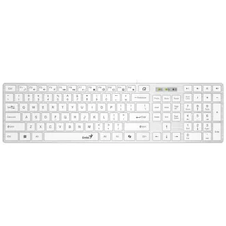 Genius Slimstar 126 Klávesnice, drátová, CZ+SK layout, Copilot klávesa, USB,tenká, bílá Genius Slimstar 126 Klávesnice, drátová, CZ+SK layout, Copilot klávesa, USB,tenká, bílá
