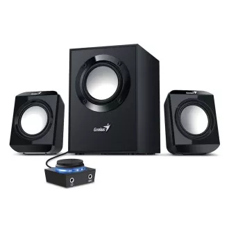 Genius SW-2.1 300 Ver. II , Reproduktory, 2.1, 10W, ovládací modul, 2× 3,5mm jack, černé Genius SW-2.1 300 Ver. II , Reproduktory, 2.1, 10W, ovládací modul, 2× 3,5mm jack, černé