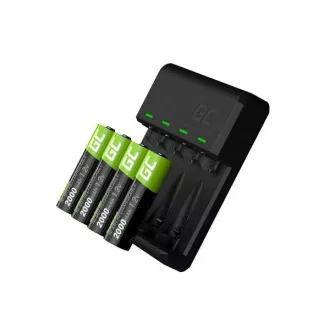 Green Cell Sada nabíječky VitalCharger a 4x dobíjecí baterie AA 2000mAh Ni-MH Green Cell Sada nabíječky VitalCharger a 4x dobíjecí baterie AA 2000mAh Ni-MH