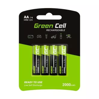 Green Cell Rechargeable Batteries 4x AA HR6 2000 mAh Green Cell Rechargeable Batteries 4x AA HR6 2000 mAh